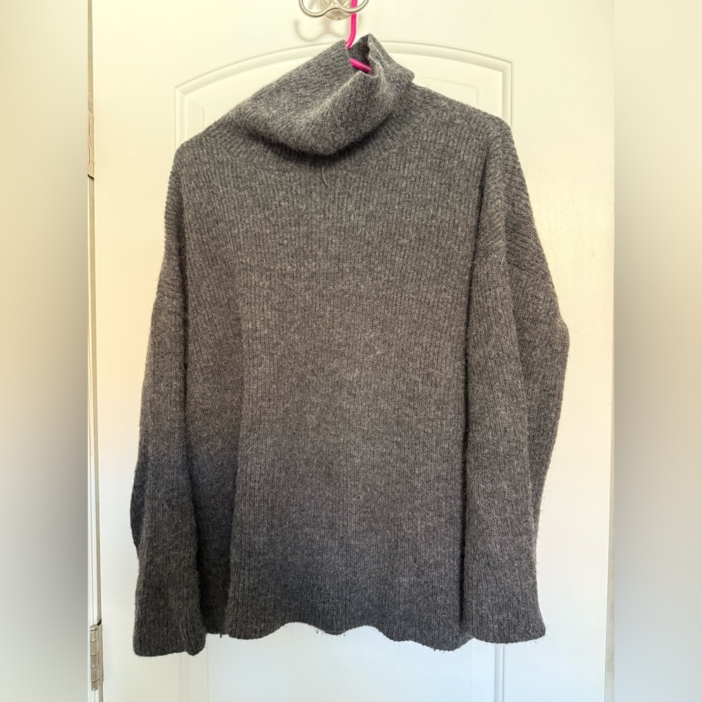 Reformation Charcoal Turtleneck Sweater